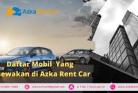 Daftar Mobil Yang Disewakan di Azka Rent Car
